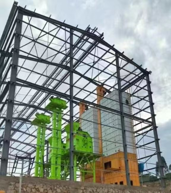 Pengering jagung gandum efisiensi tinggi 60 ton per batch dengan pra-cleaner