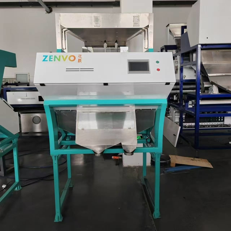 2 Chutes Rice Color Sorter Dengan Kamera CCD Resolusi Tinggi