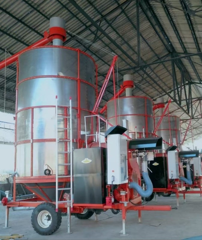 40 Ton Per Hari Kecepatan Pengeringan Cepat Pengering Biji Portable Dengan Pembakar Diesel