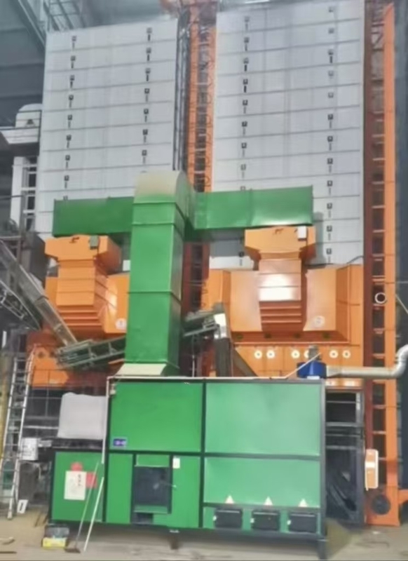 Efisiensi Tinggi 2 Set 30 Ton Per Batch Mesin Pengering Biji Dengan Biomass Furnace