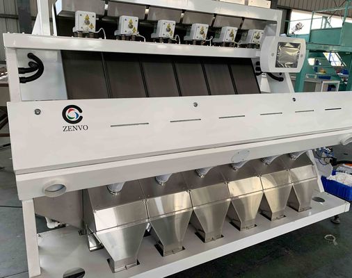 TOSHIBA Sensor 6 Chutes CCD Color Sorter Machine Untuk Kacang Tanah
